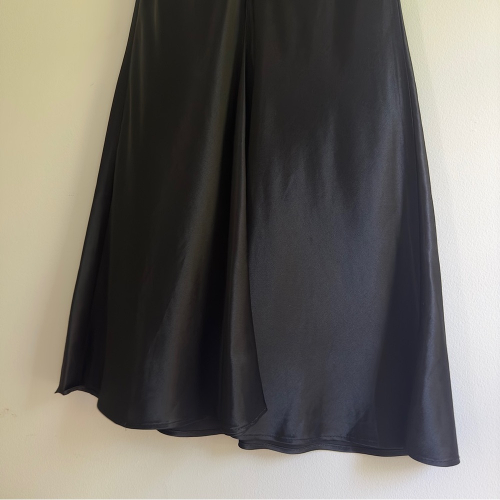 Vintage 90’s Deadstock NWT Black Satin-look Sleeveless Mini Dress - Picture 6 of 6